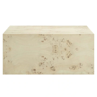 Cosmos 36 Square Burl Wood Coffee Table - N/A
