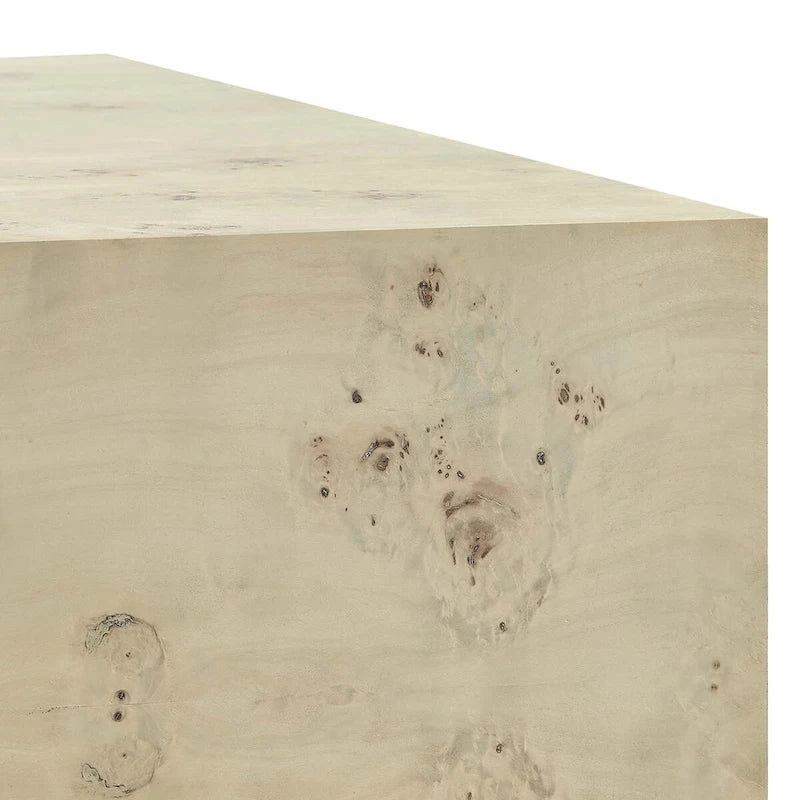 Cosmos 36 Square Burl Wood Coffee Table - N/A