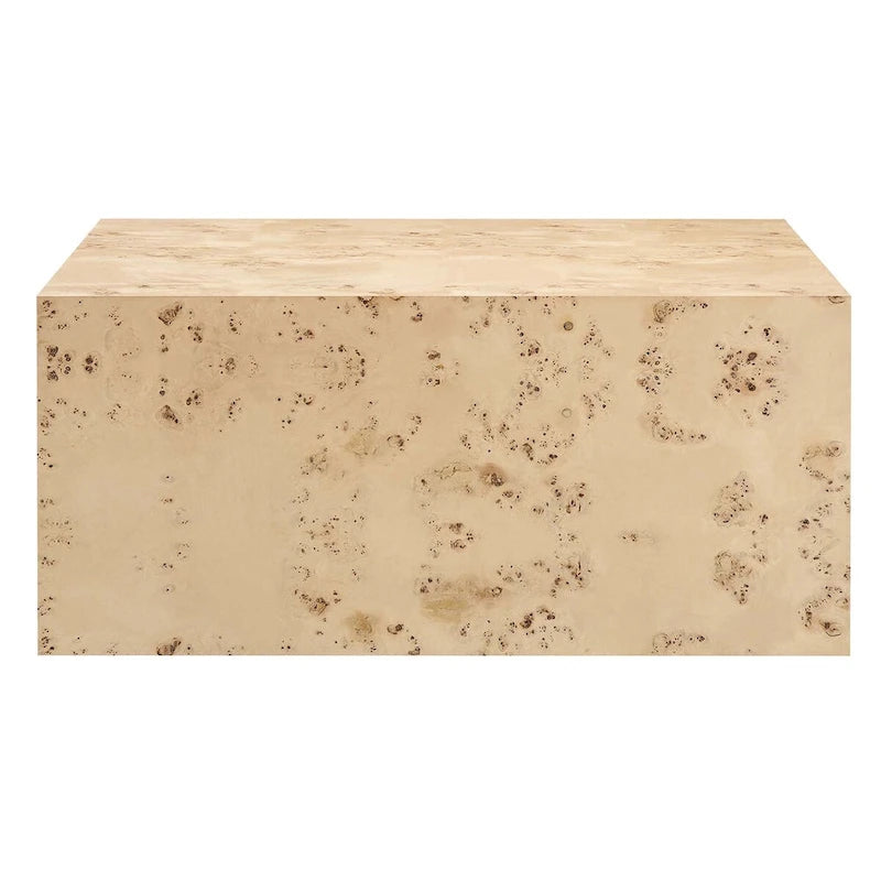 Cosmos 36 Square Burl Wood Coffee Table - N/A