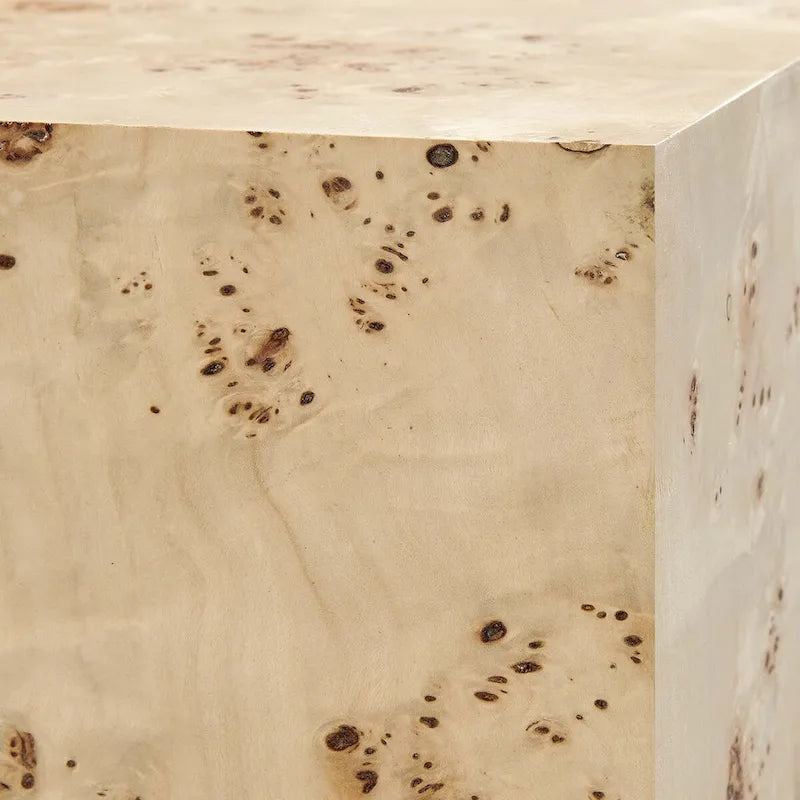 Cosmos 36 Square Burl Wood Coffee Table - N/A