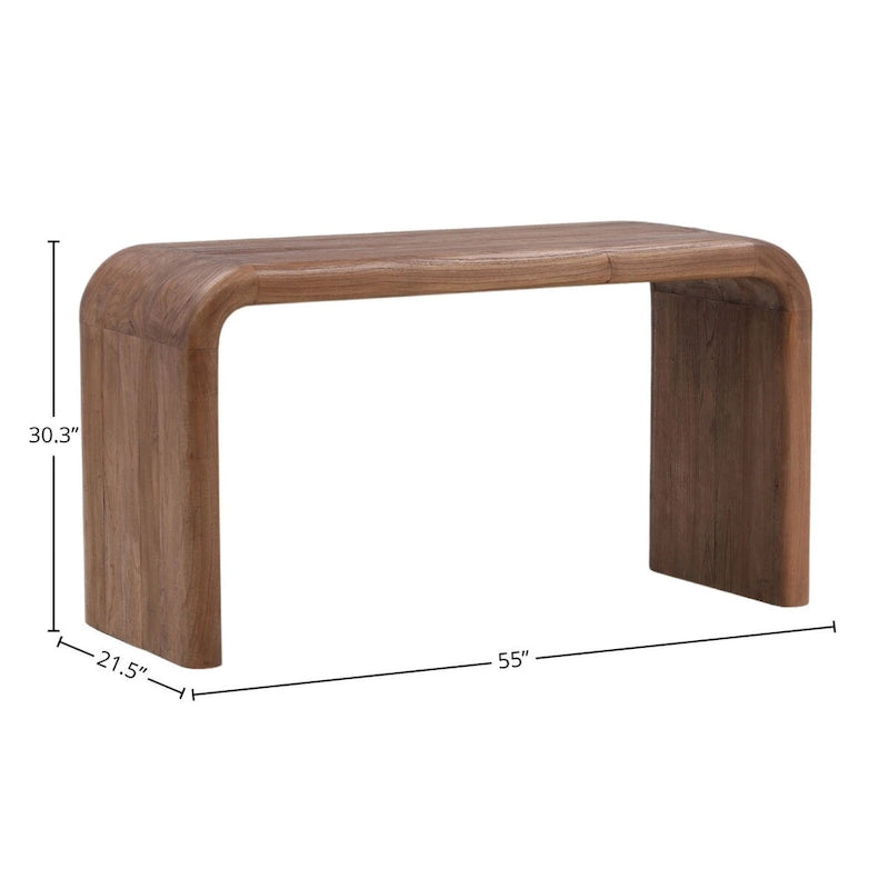 Winona 55 Wide Writing Desk, Medium Brown