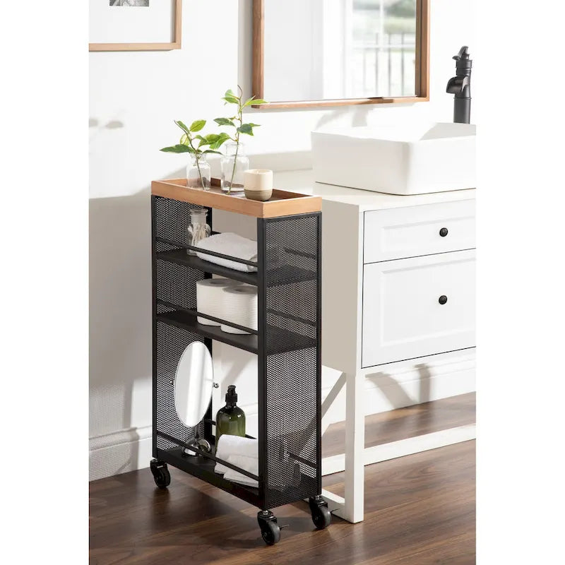 Kate and Laurel Piazza Storage Cart - 18x7x30