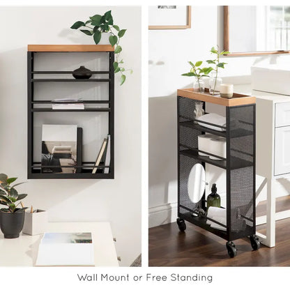 Kate and Laurel Piazza Storage Cart - 18x7x30