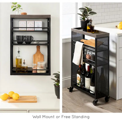 Kate and Laurel Piazza Storage Cart - 18x7x30
