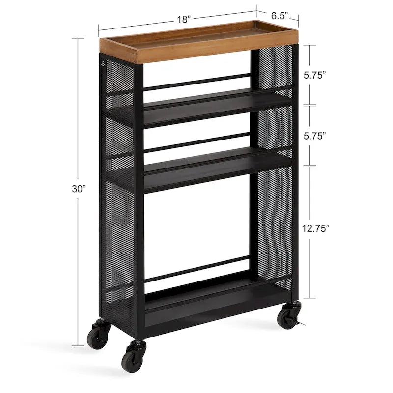 Kate and Laurel Piazza Storage Cart - 18x7x30