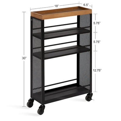 Kate and Laurel Piazza Storage Cart - 18x7x30