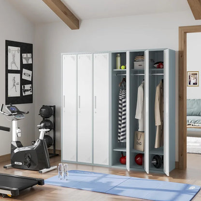 Steel School Locker with Key and 3 Doors