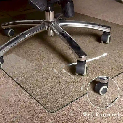 Office Chair Mat withTempered Glass for Hardwood Floor