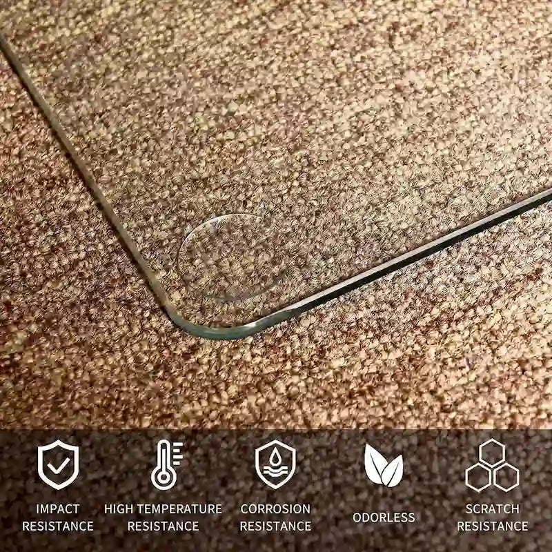 Office Chair Mat withTempered Glass for Hardwood Floor