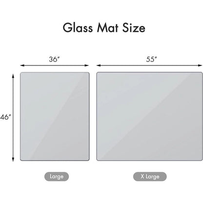 Office Chair Mat withTempered Glass for Hardwood Floor