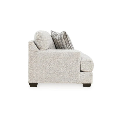 Emma 68 Inch Loveseat with 2 Accent Pillows, Oversized, Gray Polyester