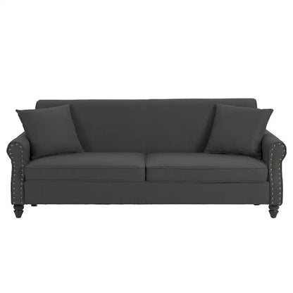 Modern 73 Nailhead Trim Loveseat Sofa