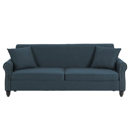 Modern 73 Nailhead Trim Loveseat Sofa