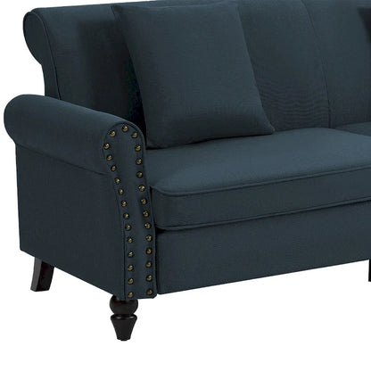 Modern 73 Nailhead Trim Loveseat Sofa