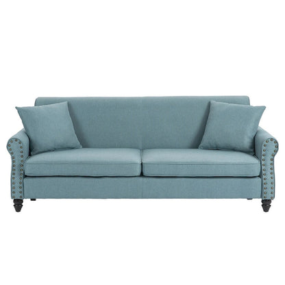 Modern 73 Nailhead Trim Loveseat Sofa