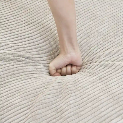 L-Shaped Couch Corduroy Sofa 5-seat Modular Large Sectional Couch with Ottoman for Living Room