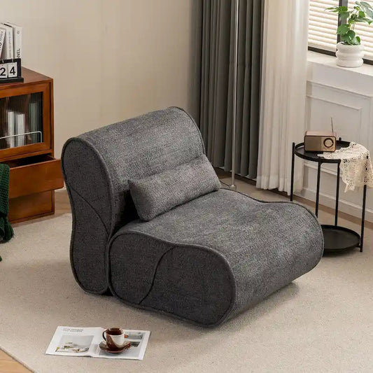 Soft Pellet Velvet Recliner, Comfortable Lounge Chair with Waist Pack Padding, Ideal for Living Room, Bedroom or Office