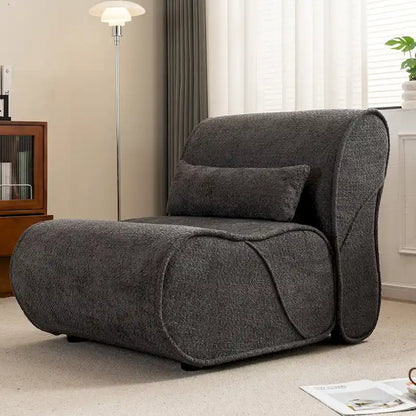 Soft Pellet Velvet Recliner, Comfortable Lounge Chair with Waist Pack Padding, Ideal for Living Room, Bedroom or Office