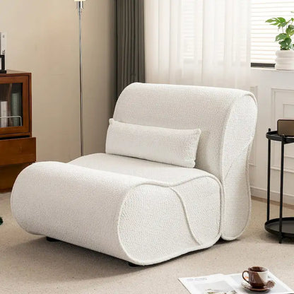 Soft Pellet Velvet Recliner, Comfortable Lounge Chair with Waist Pack Padding, Ideal for Living Room, Bedroom or Office