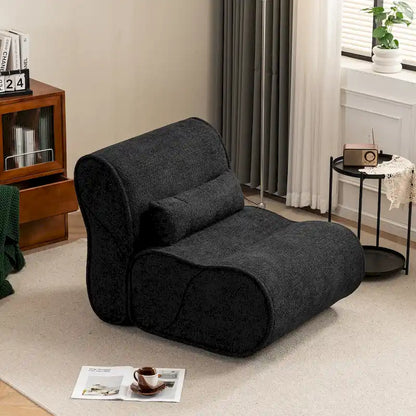 Soft Pellet Velvet Recliner, Comfortable Lounge Chair with Waist Pack Padding, Ideal for Living Room, Bedroom or Office
