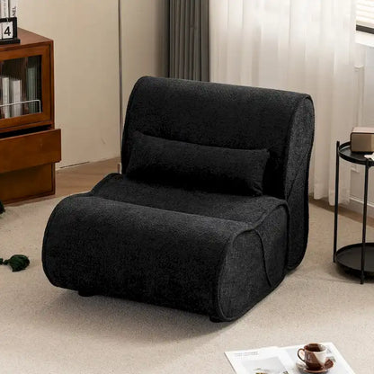 Soft Pellet Velvet Recliner, Comfortable Lounge Chair with Waist Pack Padding, Ideal for Living Room, Bedroom or Office