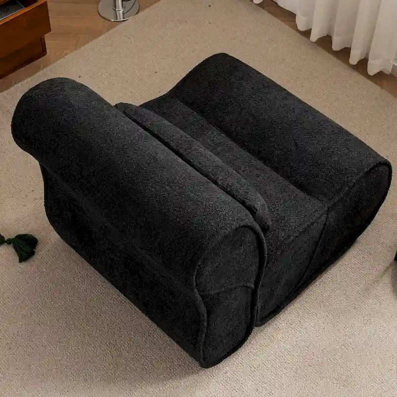 Soft Pellet Velvet Recliner, Comfortable Lounge Chair with Waist Pack Padding, Ideal for Living Room, Bedroom or Office