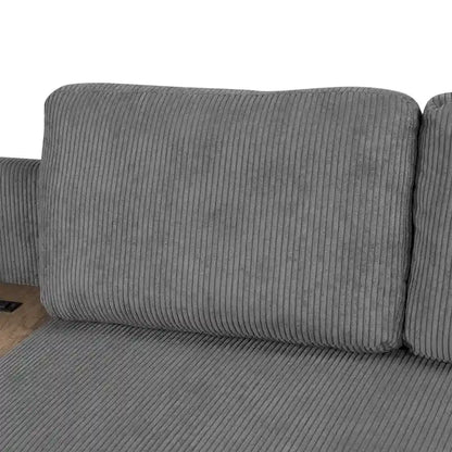 L-shaped Sofa Sectional Sofa with Two USB Ports and Two Power Sockets, a Storage Drawer and a Reversible Chaise Lounge