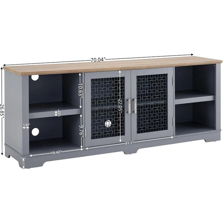 Roomfitters Modern Farmhouse TV Media Stand, Barn-Inspired Home Entertainment Console