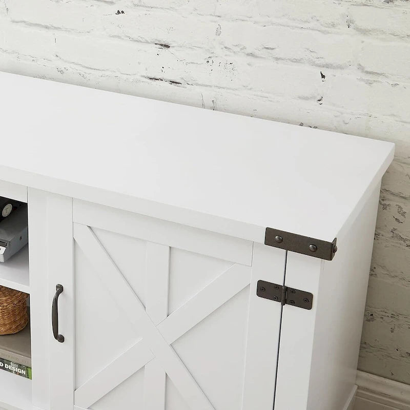 Roomfitters Modern Farmhouse TV Media Stand, Barn-Inspired Home Entertainment Console