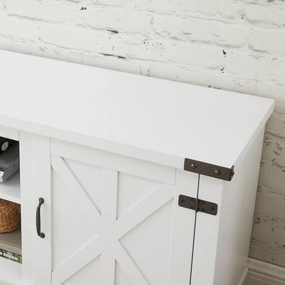 Roomfitters Modern Farmhouse TV Media Stand, Barn-Inspired Home Entertainment Console