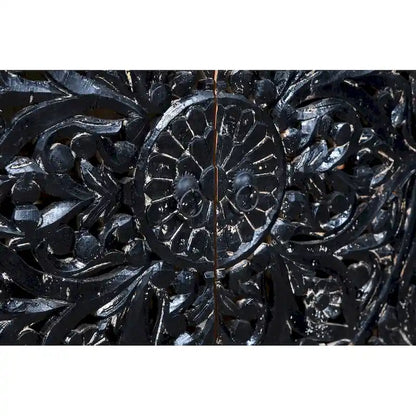 Hawk Black Hand carved 4 Door Sideboard Cabinet