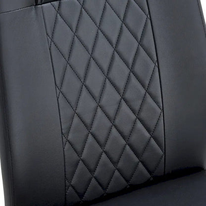 Modern dining chairs, set of 6, with faux leather soft cushion seats