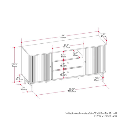 Riko Curved Sideboard Buffet