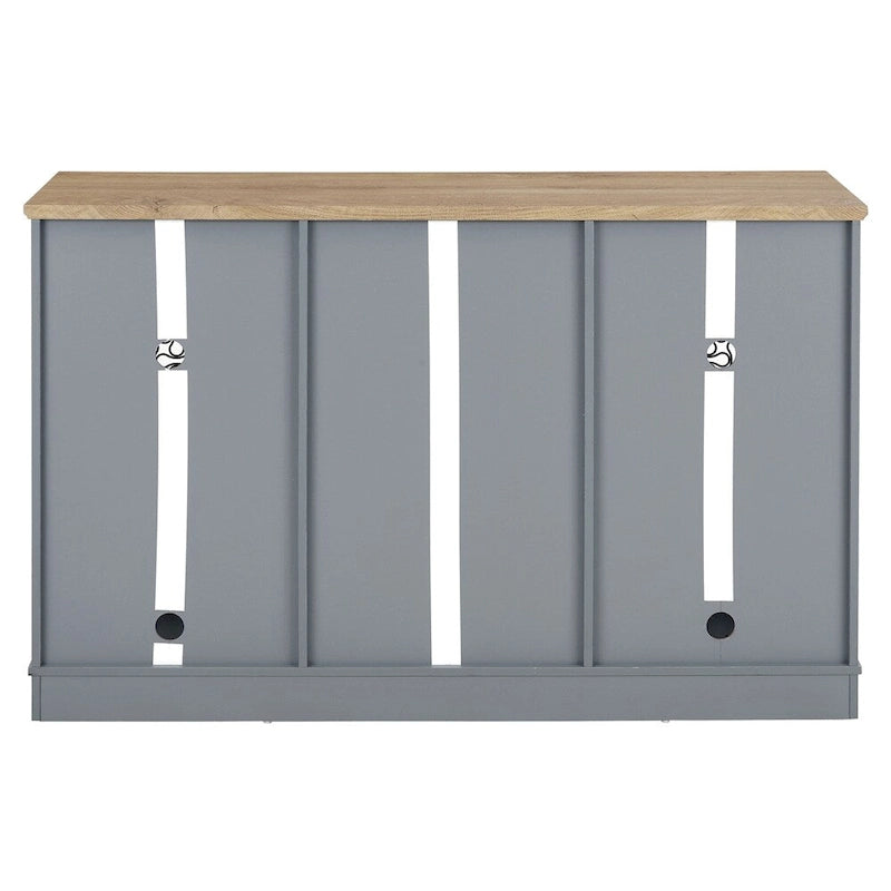 Modern Farmhouse Buffet Cabinet,Sideboard with Drawers and Glass Door