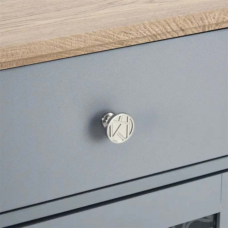 Modern Farmhouse Buffet Cabinet,Sideboard with Drawers and Glass Door