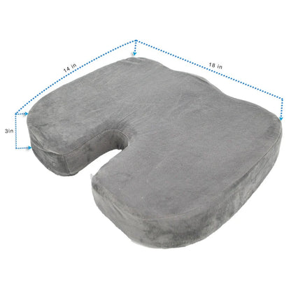 Memory Foam Cooling Gel Seat Cushion Enhanced Orthopedic Contour Coccy Cushion