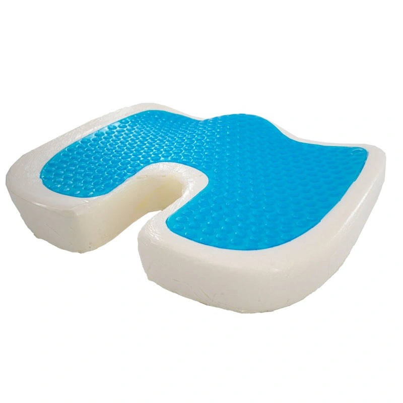Memory Foam Cooling Gel Seat Cushion Enhanced Orthopedic Contour Coccy Cushion