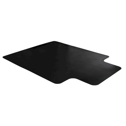 Advantagemat Black Vinyl Lipped Chair Mat for Hard Floor - 45 x 53