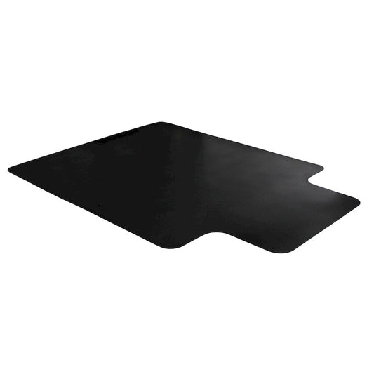 Advantagemat Black Vinyl Lipped Chair Mat for Hard Floor - 45 x 53