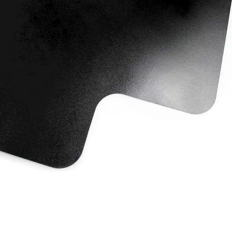 Advantagemat Black Vinyl Lipped Chair Mat for Hard Floor - 45 x 53