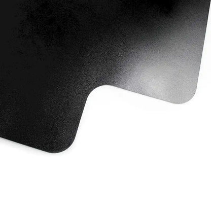 Advantagemat Black Vinyl Lipped Chair Mat for Hard Floor - 45 x 53