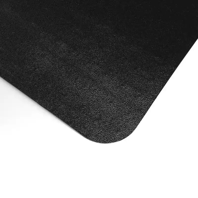 Advantagemat Black Vinyl Lipped Chair Mat for Hard Floor - 45 x 53