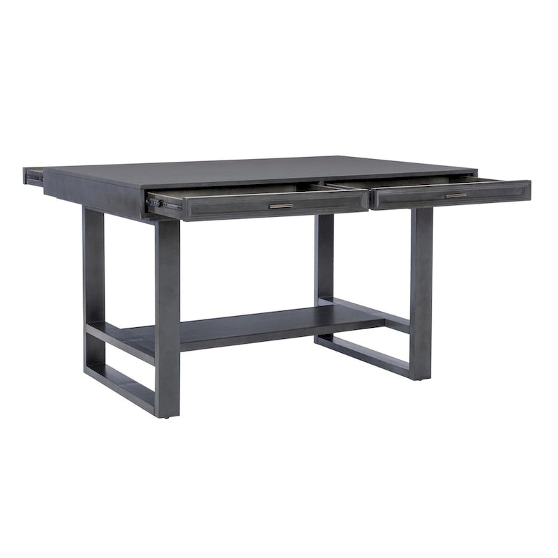 Wilson Grey Wooden Counter Height Dining Table with Storage