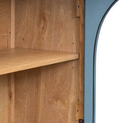 4-Door Large Storage Retro Sideboard with Metal Handles and Adjustable Shelves for Kitchen, Dining Room and Living Room