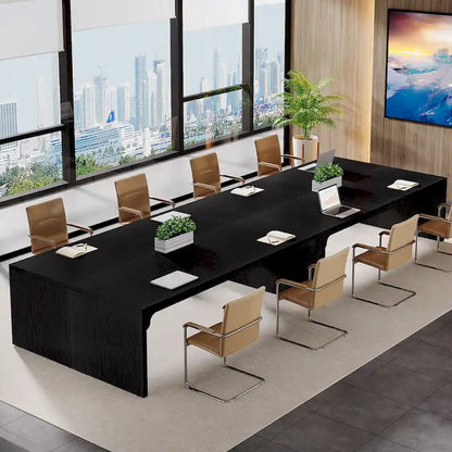 Brown Wood 13FT Rectangular Conference Table