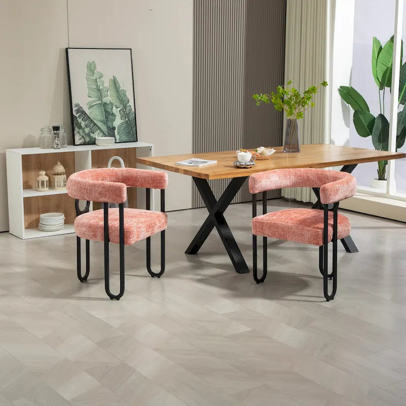 Contemporary Designed Upholstered Accent Chair set of 2