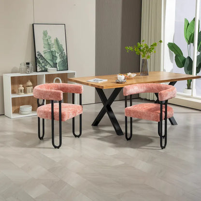 Contemporary Designed Upholstered Accent Chair set of 2