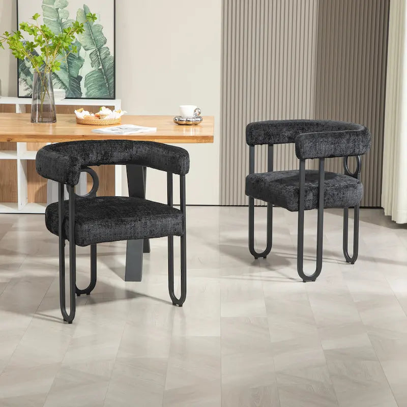 Contemporary Designed Upholstered Accent Chair set of 2