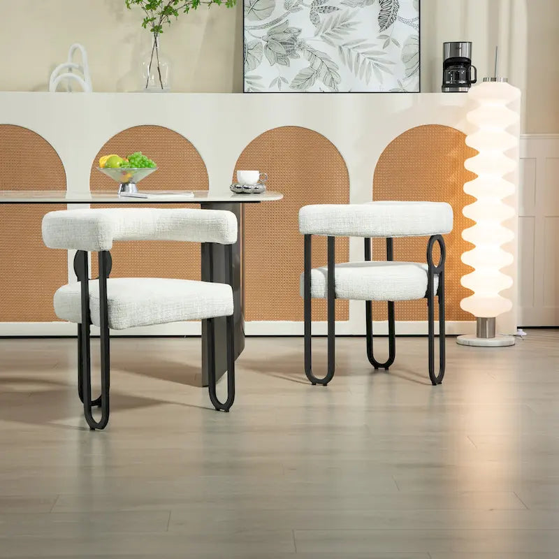 Contemporary Designed Upholstered Accent Chair set of 2