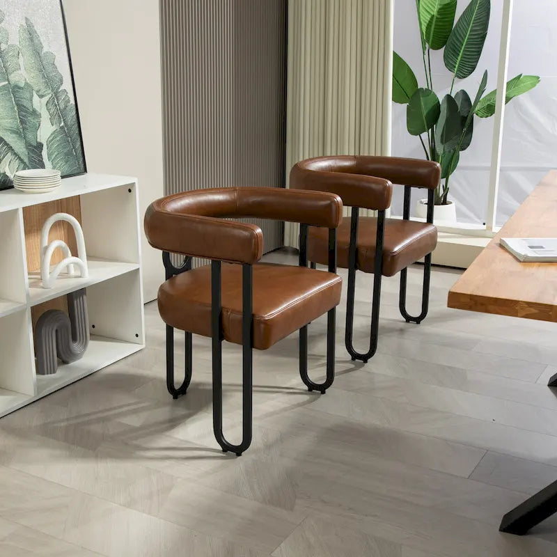 Contemporary Designed Upholstered Accent Chair set of 2